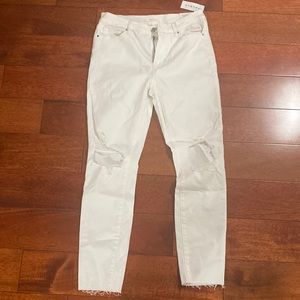 Pacsun High Rise Jeggjng White Knee ripped distressed pants